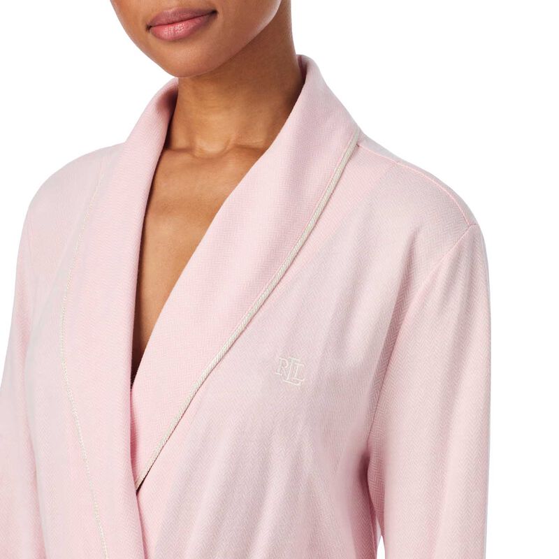 Lauren Ralph Lauren Cotton Jacquard L/S Shawl Collar Robe image number 2